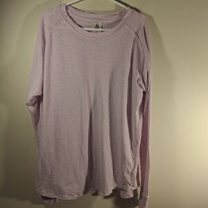 We The Free Light Pink Women's Oversized Long Sleeve Tee Size S